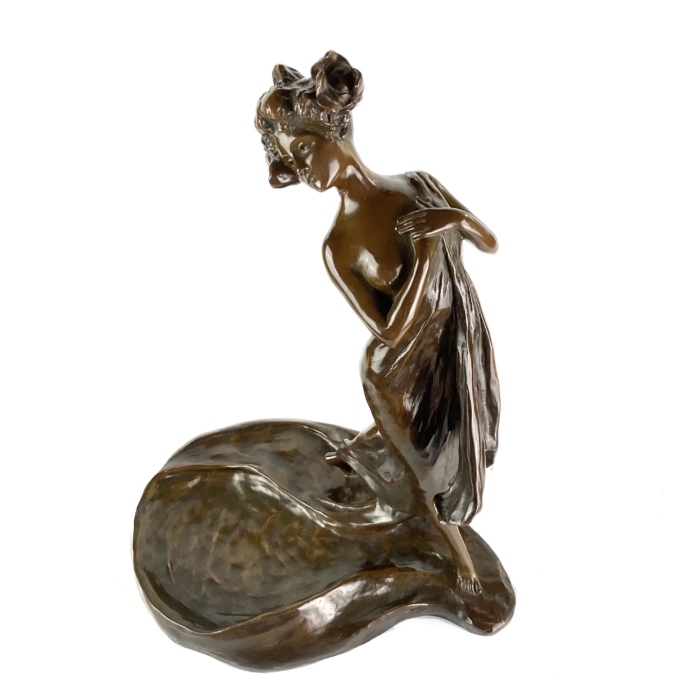 Georges van der Straeten Jugendstil Bronze Paris um 1900