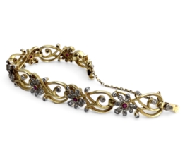 Plisson et Hartz Paris Jugendstil Armband Gold Diamant um 1900