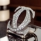 Cartier Diamant Brosche Doppel C 1980er Jahre