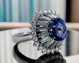 Vintage Diamant Saphir Ring um 1960