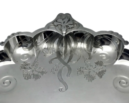 Cardeilhac, Bonvallet Jugendstil Silber Tablett Paris 1900